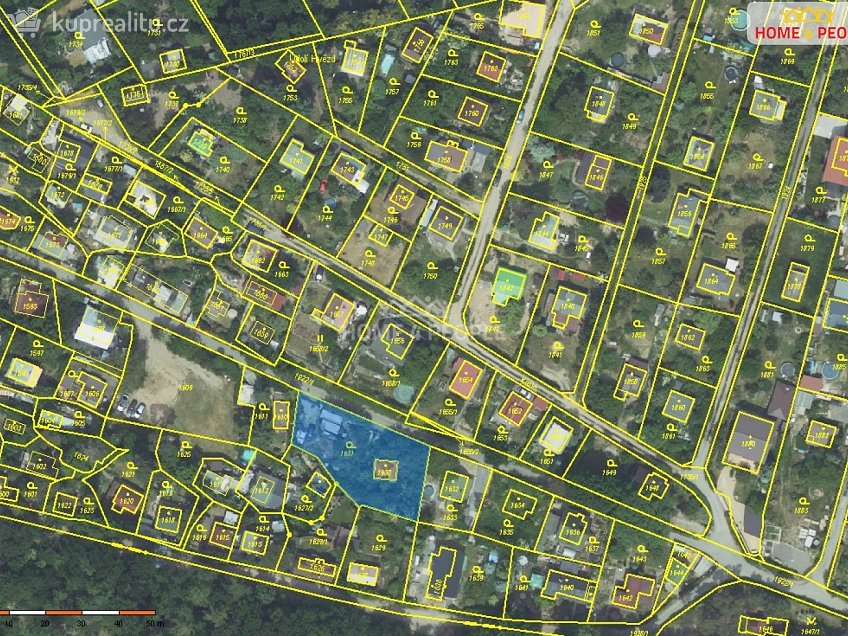 Prodej  zahrady 709 m^2 Praha-Lipence, Praha-Lipence 