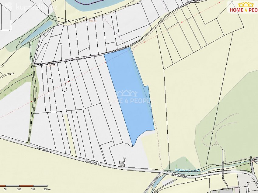 Prodej  pole 32406 m^2 Praha-Lipence, Praha-Lipence 