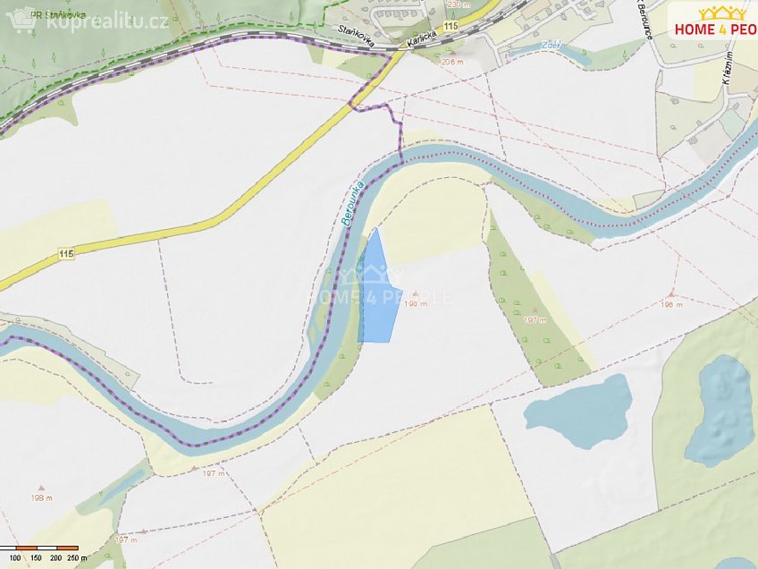 Prodej  pole 19556 m^2 Praha-Lipence, Praha-Lipence 