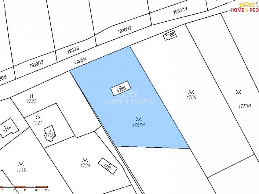 Prodej  pozemku 1285 m^2 Praha-Lipence, Praha-Lipence 