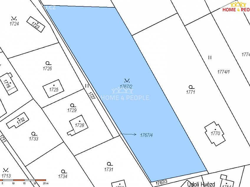 Prodej  zahrady 2442 m^2 Praha-Lipence, Praha-Lipence 