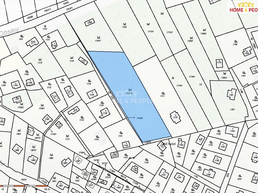 Prodej  zahrady 2442 m^2 Praha-Lipence, Praha-Lipence 