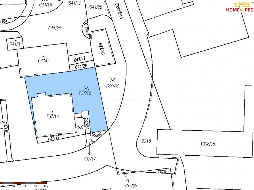 Prodej  pozemku 526 m^2 Skloněná, Praha 9 