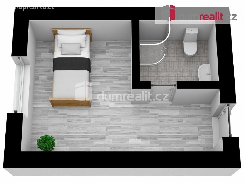 Pronájem bytu 1+kk 17 m^2 17. listopadu, Břeclav 