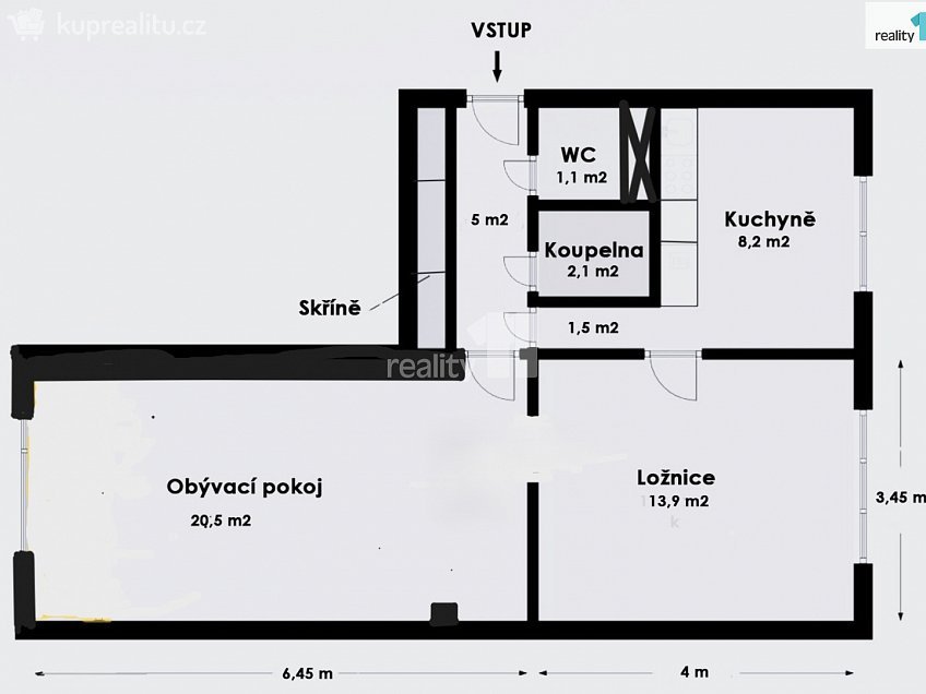 Prodej bytu 2+1 53 m^2 Myslivečkova, Praha 6 