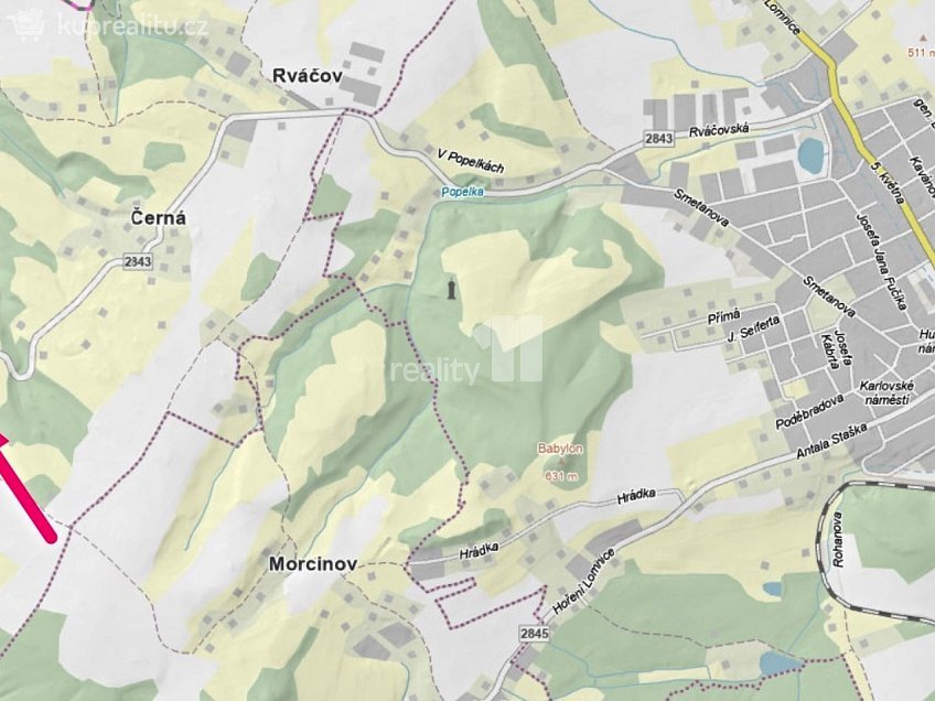 Prodej  stavebního pozemku 1495 m^2 Lomnice nad Popelkou, Lomnice nad Popelkou 