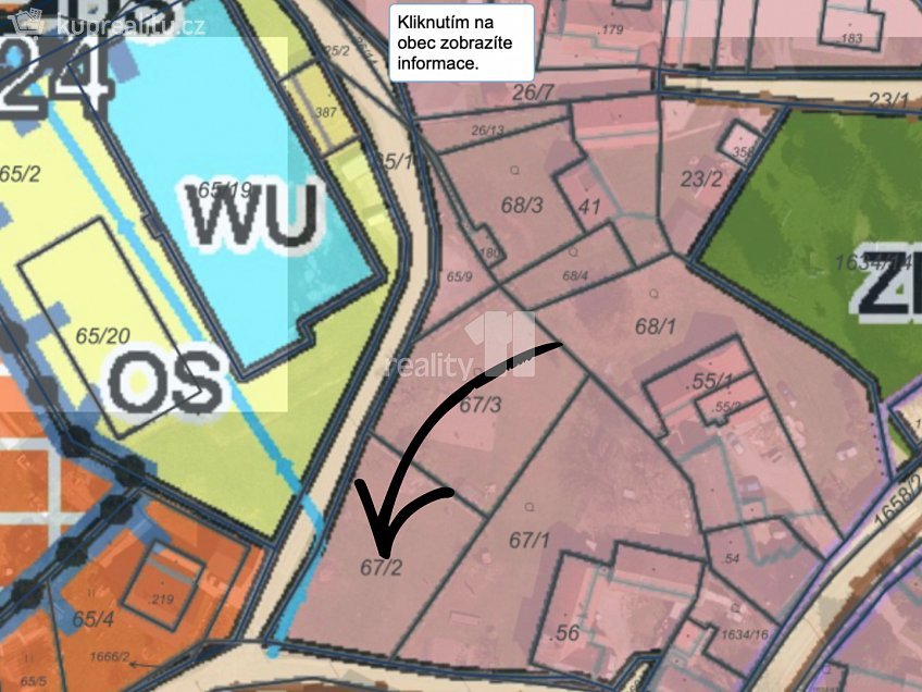 Prodej  stavebního pozemku 794 m^2 Čejov, Čejov 