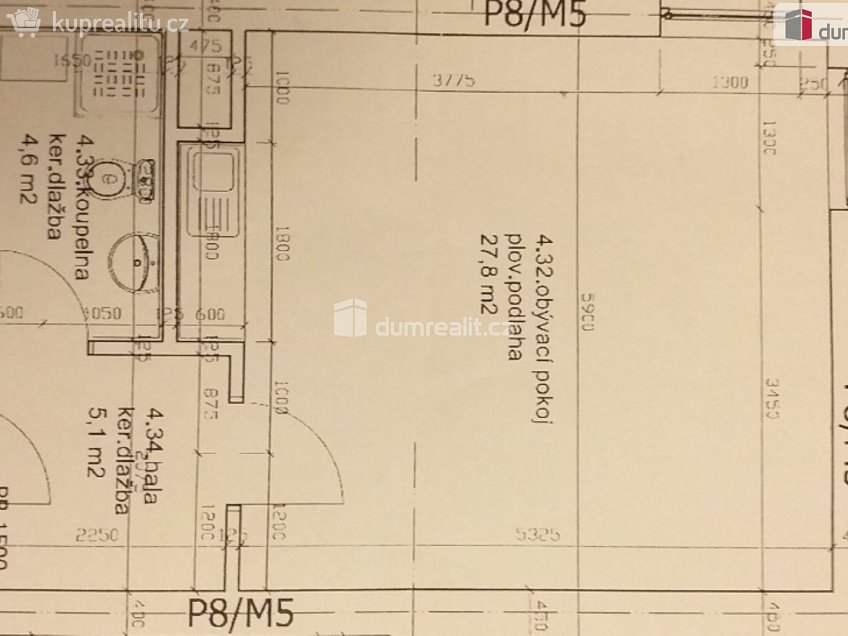 Pronájem bytu 1+kk 38 m^2 Přemyslova, Kralupy nad Vltavou 
