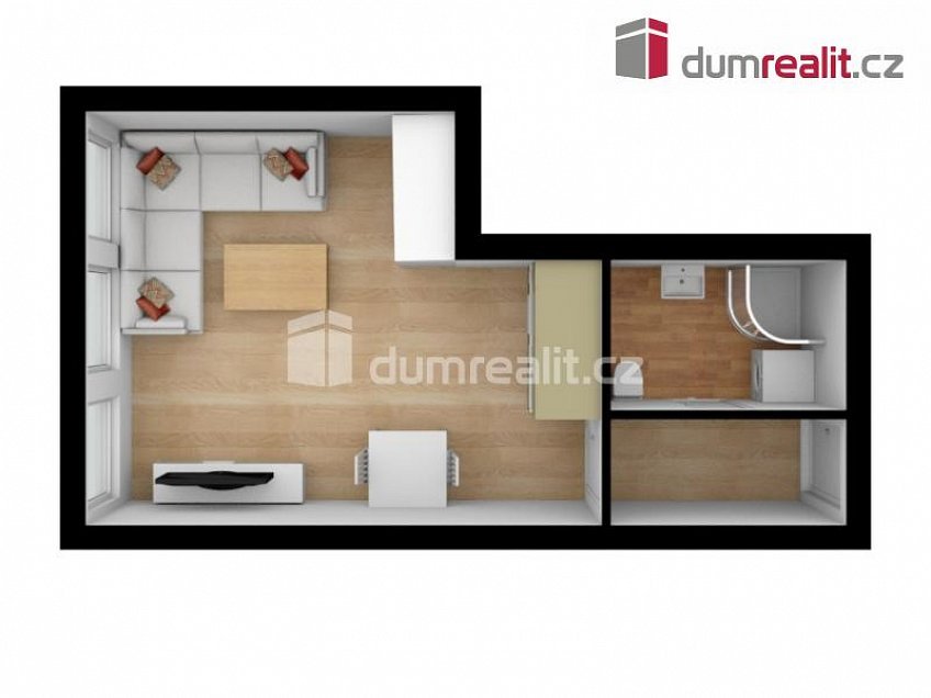 Pronájem bytu 1+kk 30 m^2 J. Opletala, Břeclav 