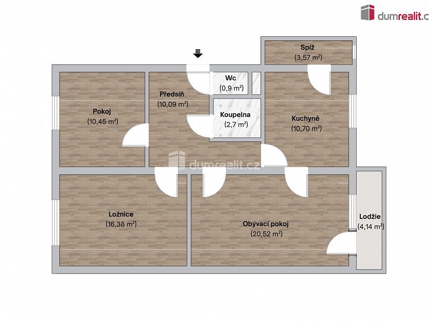 Prodej bytu 3+1 84 m^2 Všeradice, Všeradice 