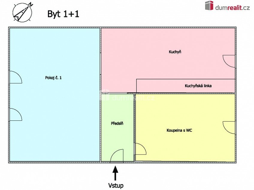 Prodej bytu 1+1 35 m^2 Poštovní, Nejdek 