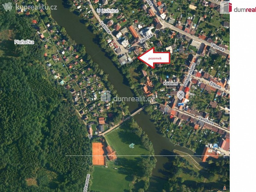 Prodej  stavebního pozemku 702 m^2 Táborská, Sezimovo Ústí 