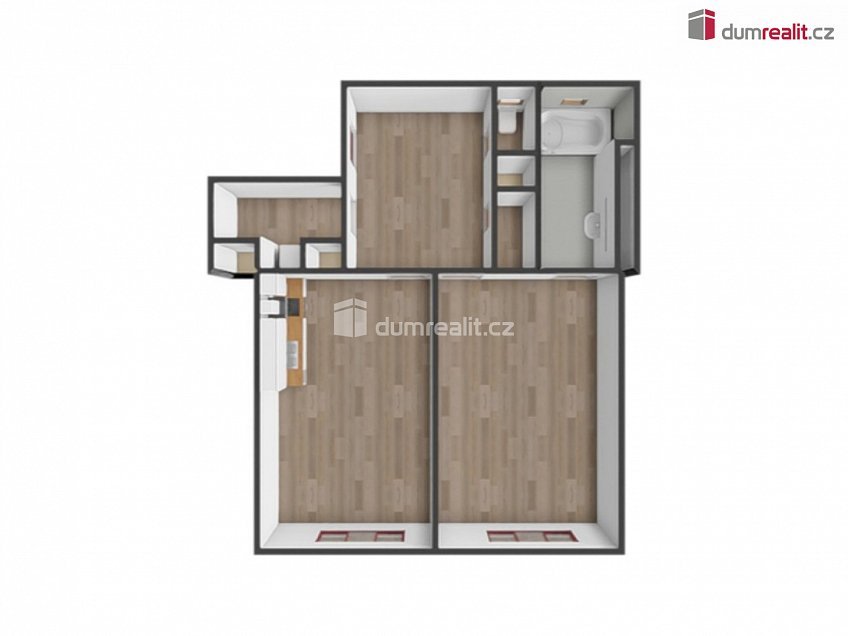 Pronájem bytu 2+kk 57 m^2 Mrštíkova, Praha 10 