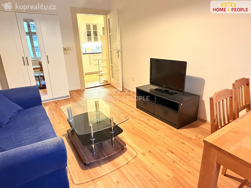 Pronájem bytu 2+1 48 m^2 Biskupcova, Praha 3 