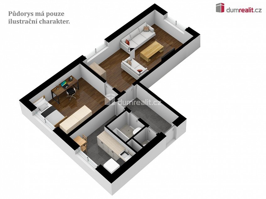 Prodej bytu 2+1 52 m^2 Omlenická, Kaplice 
