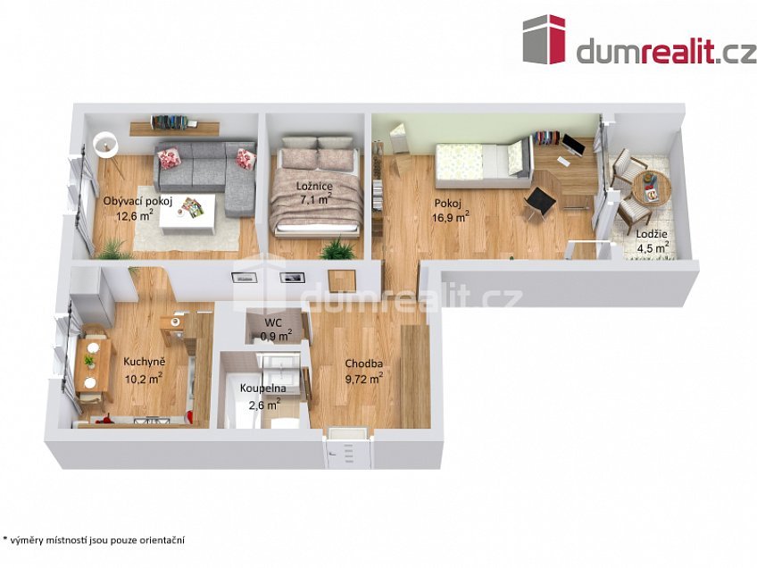 Prodej bytu 2+1 62 m^2 Lidická, Ostrov 