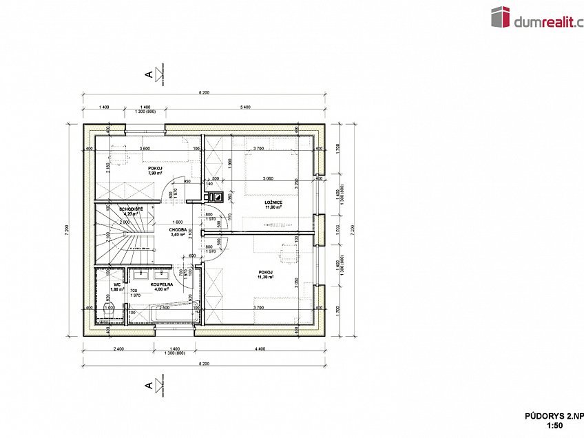 Prodej  rodinného domu 85 m^2 Východní, Úherce 