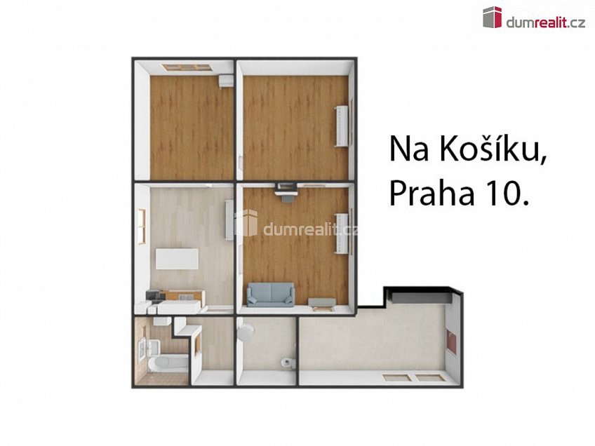 Pronájem  rodinného domu 75 m^2 Na Košíku, Praha 15 