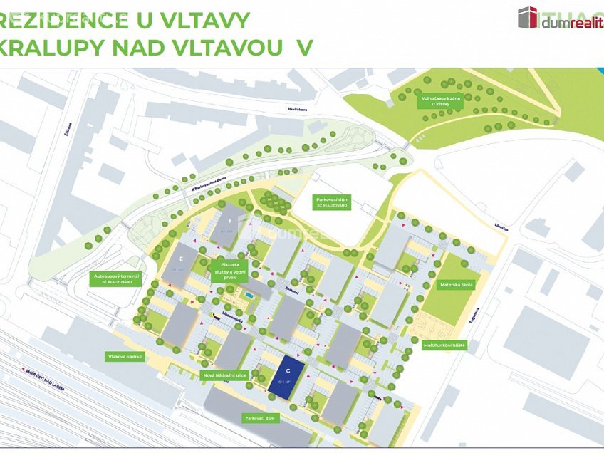 Prodej bytu 1+kk 40 m^2 Nádražní, Kralupy nad Vltavou 
