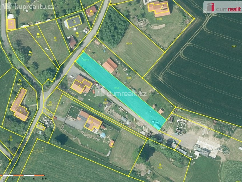 Prodej  stavebního pozemku 1371 m^2 Věžovatá Pláně, Věžovatá Pláně 