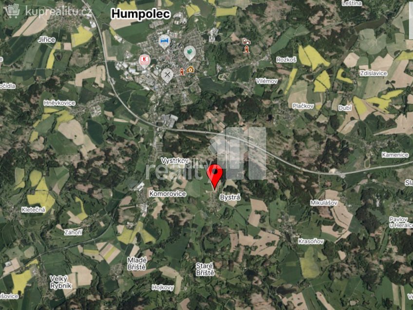 Prodej  stavebního pozemku 1143 m^2 Bystrá, Bystrá 