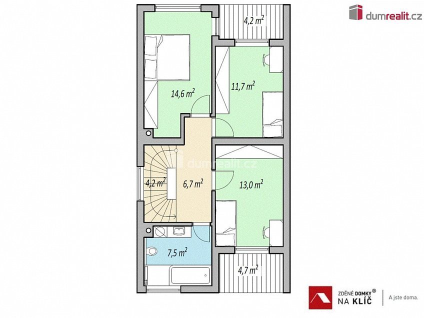 Prodej  domu na klíč 123 m^2 Pampelišková, Zlín 