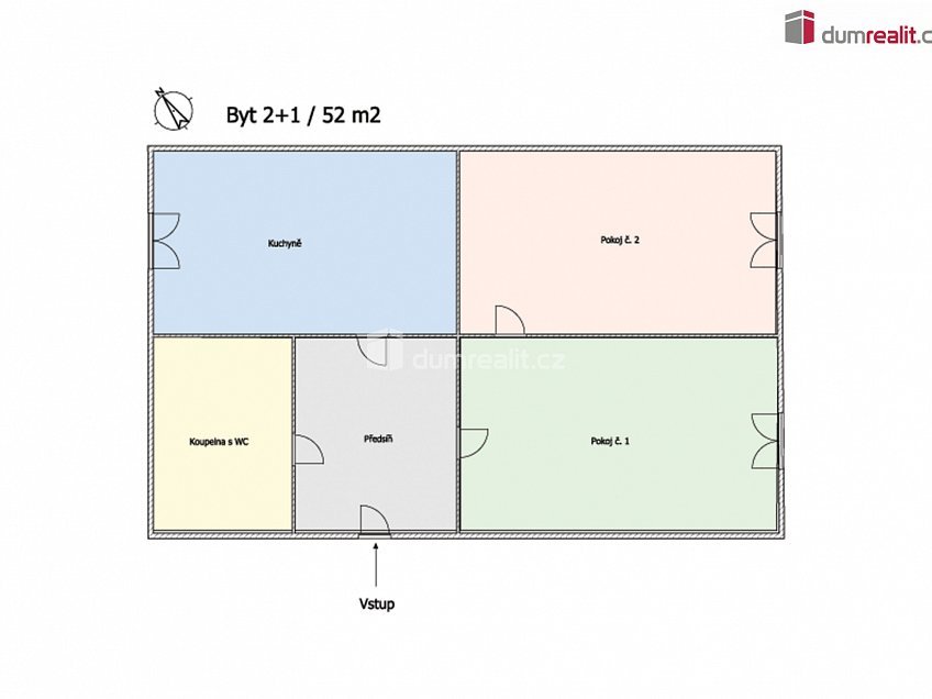 Pronájem bytu 2+1 52 m^2 Hálkova, Cheb 