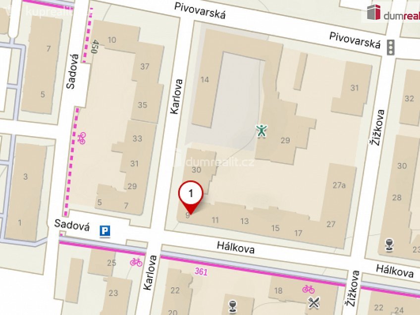 Pronájem bytu 2+1 52 m^2 Hálkova, Cheb 