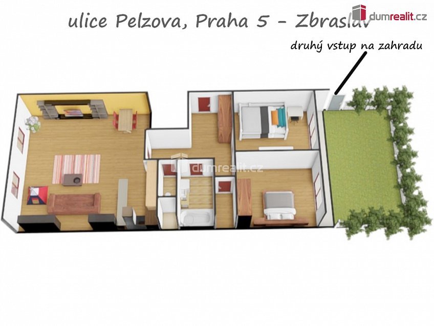 Prodej bytu 3+kk 82 m^2 Pelzova, Praha-Zbraslav 