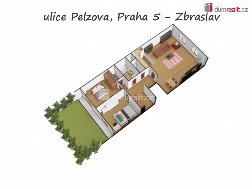 Prodej bytu 3+kk 82 m^2 Pelzova, Praha-Zbraslav 