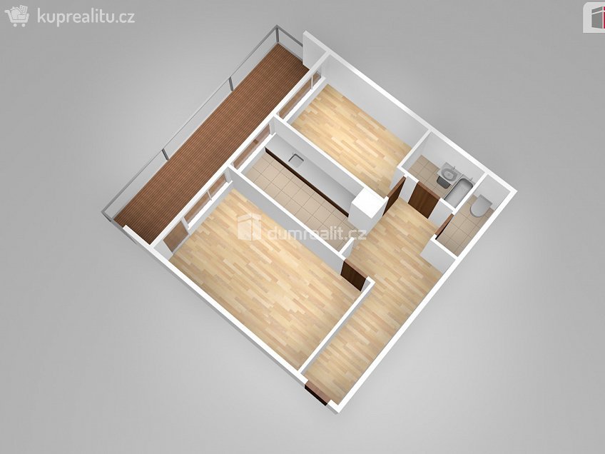 Pronájem bytu 2+1 47 m^2 Anastázova, Praha 6 