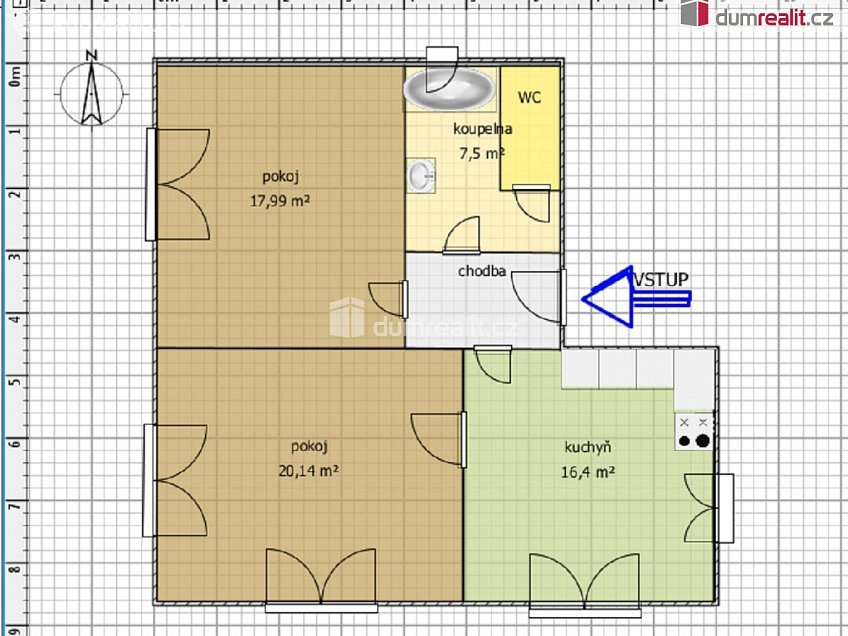 Pronájem bytu 2+1 63 m^2 Slavičín, Slavičín 