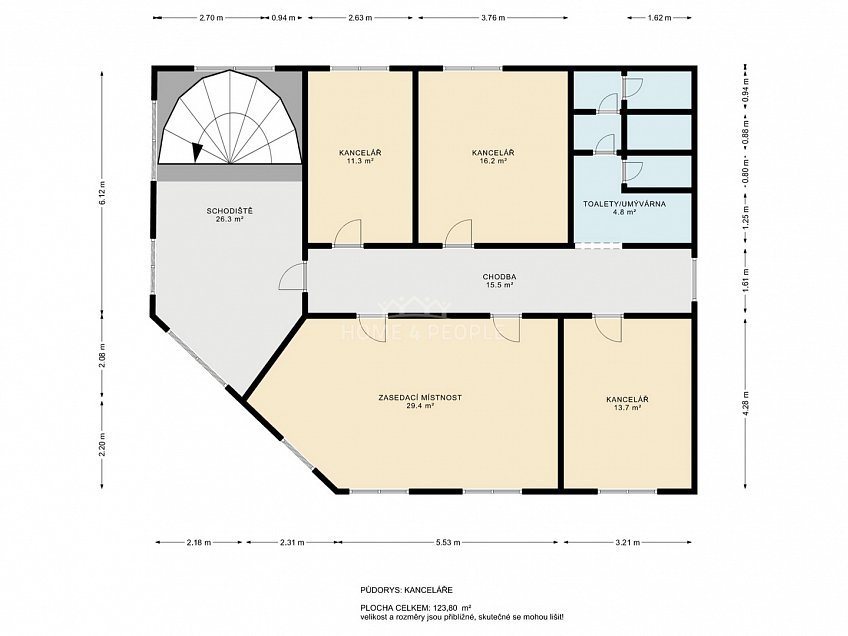 Pronájem  skladu 170 m^2 Vídeňská, Brno 