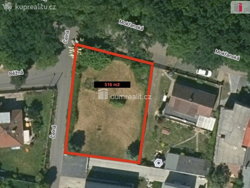 Prodej  stavebního pozemku 516 m^2 Čelná, Praha 10 