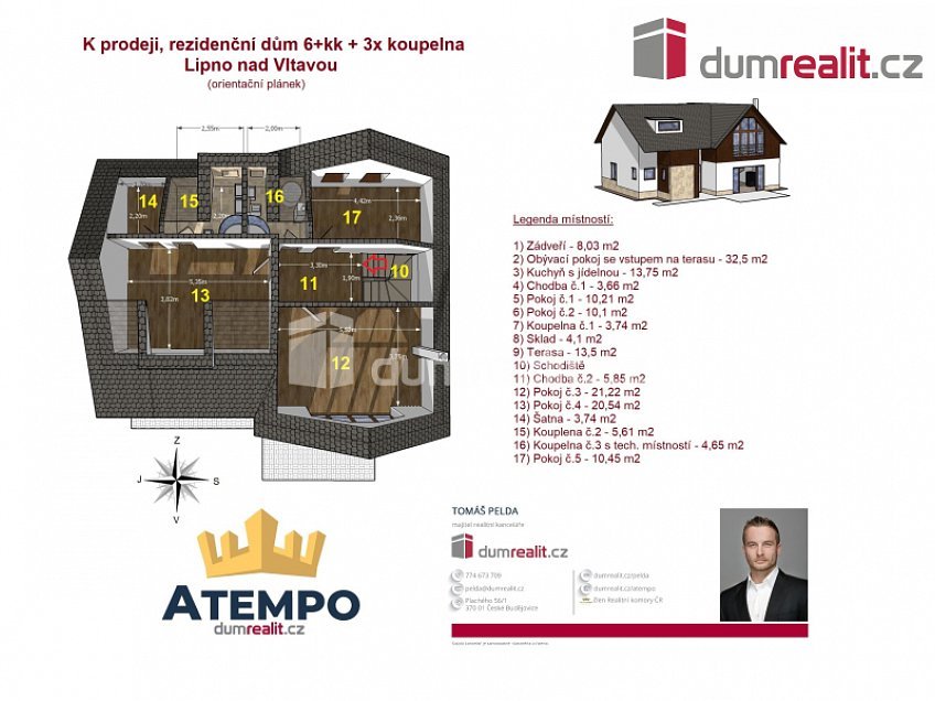 Prodej  vily 167 m^2 Lipno nad Vltavou, Lipno nad Vltavou 