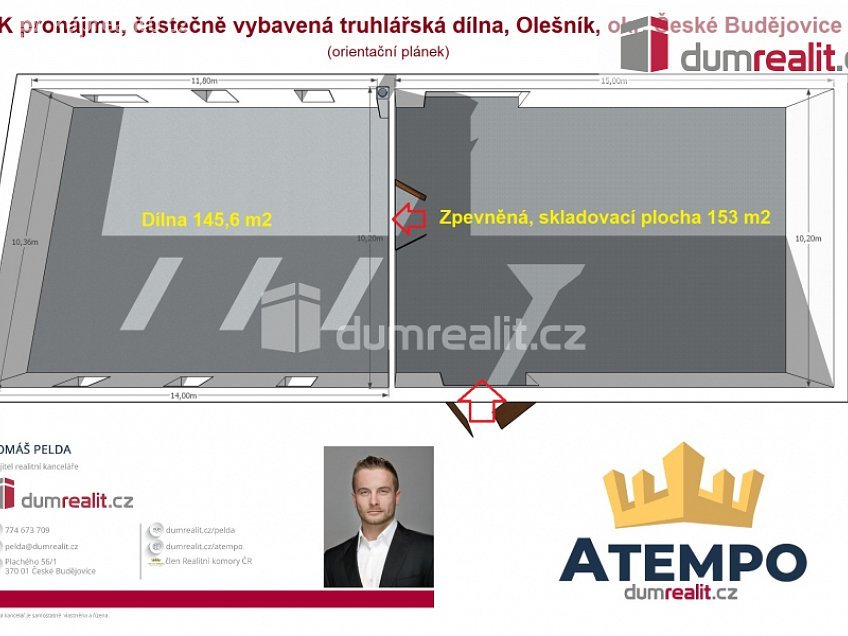 Pronájem  výrobních prostor 298 m^2 Olešník, Olešník 