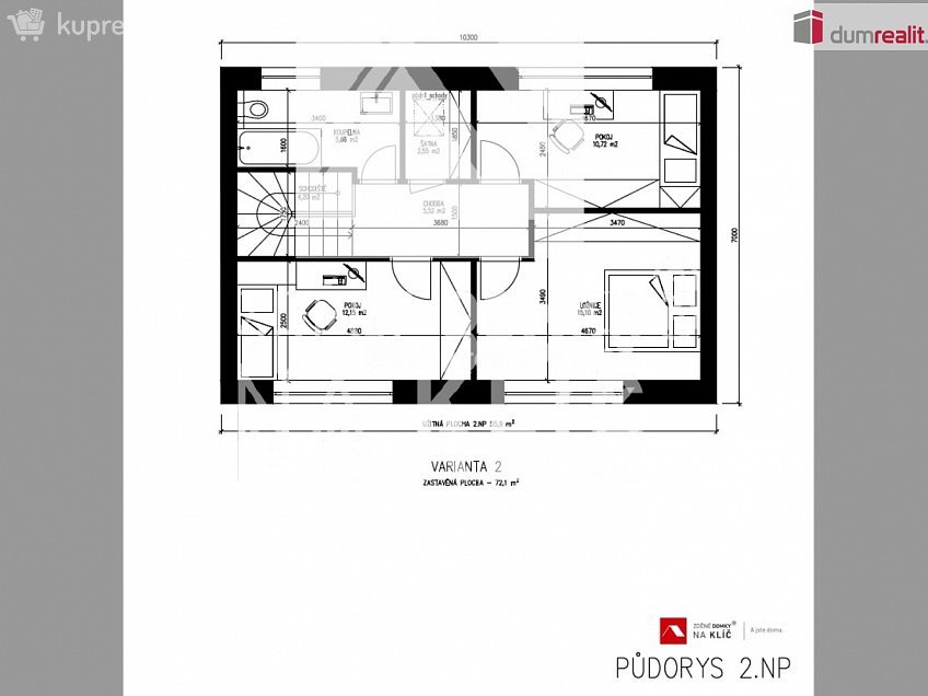 Prodej  projektu  rodinného domu 120 m^2 Hrabůvky, Zlín 