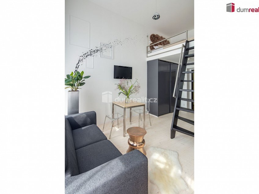 Pronájem bytu 1+kk 25 m^2 Plzeňská, Praha 5 