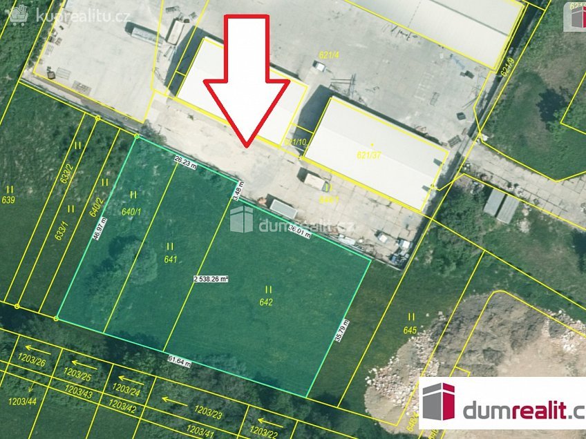Prodej  stavebního pozemku 2534 m^2 Hůry, Hůry 