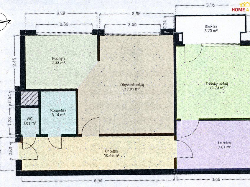 Prodej bytu 2+1 63 m^2 Bezručova, Kolín 