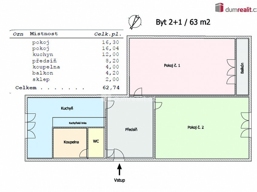 Prodej bytu 2+1 63 m^2 U Porcelánky, Chodov 