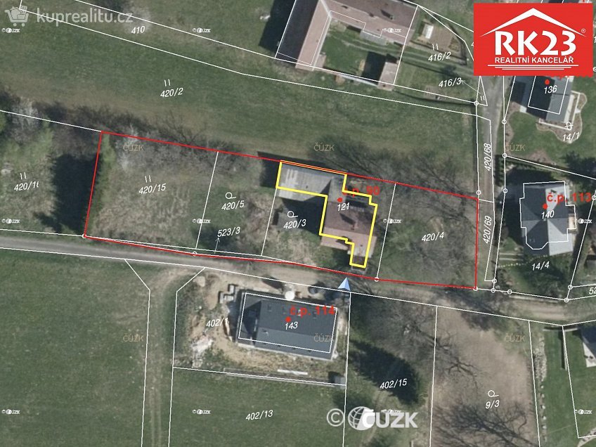 Prodej  rodinného domu 422 m^2 Zádub-Závišín 90, Zádub-Závišín 
