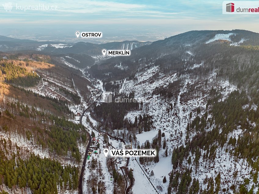 Prodej  stavebního pozemku 3414 m^2 Merklín, Merklín 