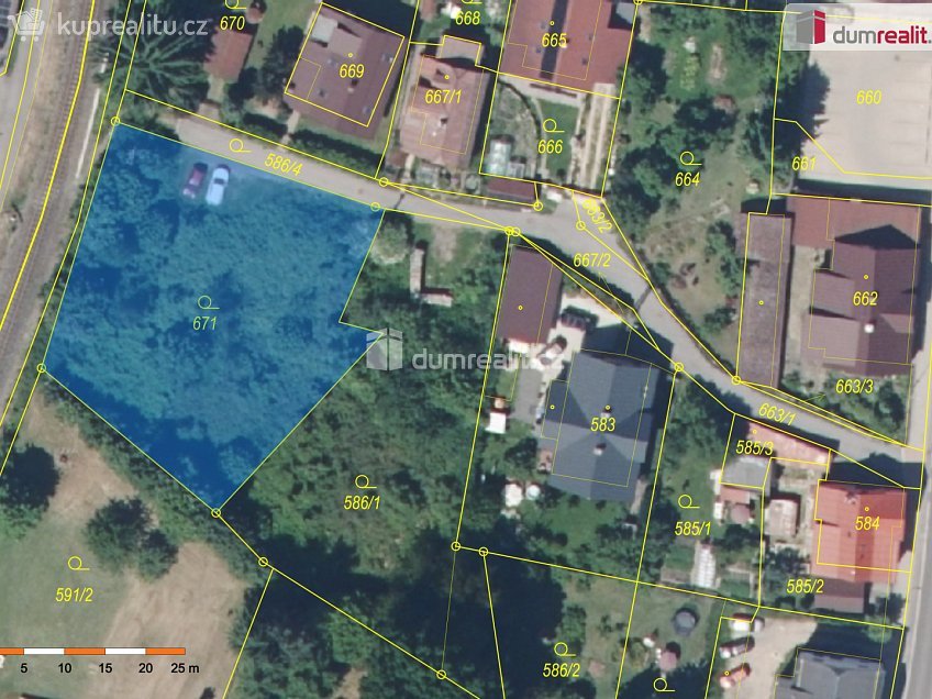 Prodej  stavebního pozemku 2443 m^2 Velké Hamry, Velké Hamry 