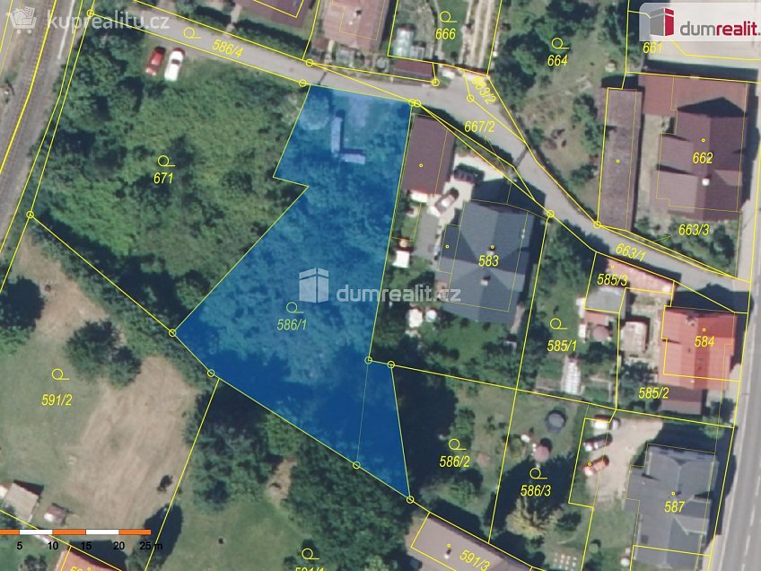 Prodej  stavebního pozemku 2443 m^2 Velké Hamry, Velké Hamry 