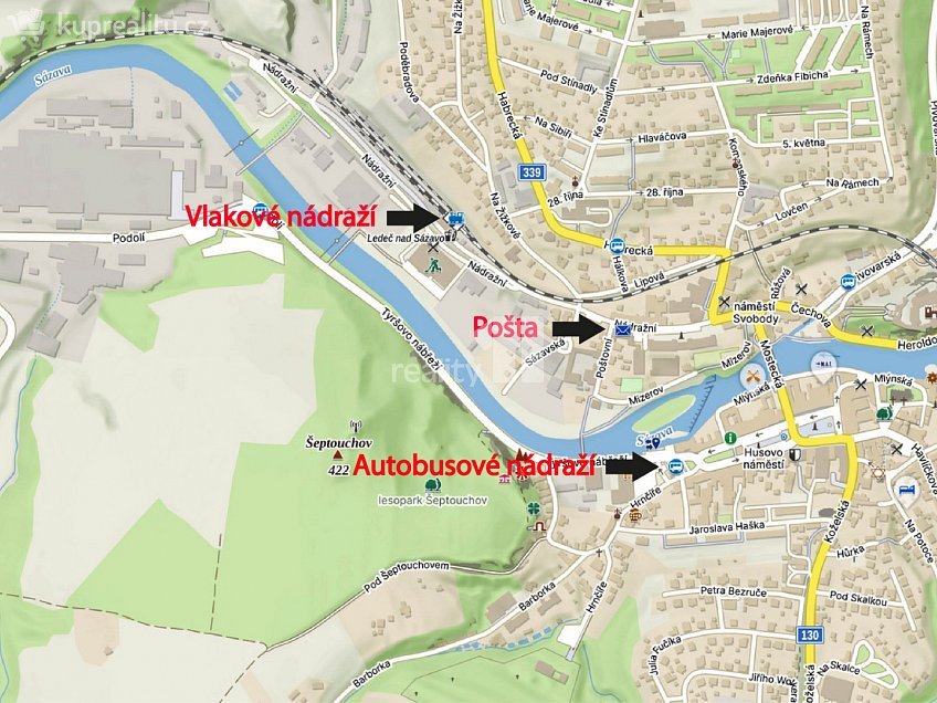 Pronájem  kanceláře 14 m^2 Podolí, Ledeč nad Sázavou 