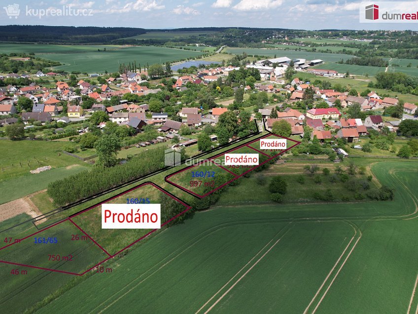 Prodej  stavebního pozemku 971 m^2 Ruda, Ruda 