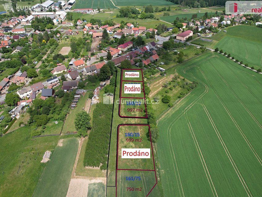 Prodej  stavebního pozemku 971 m^2 Ruda, Ruda 