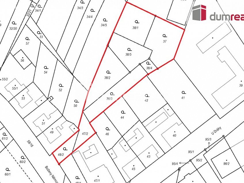 Prodej  stavebního pozemku 2401 m^2 Boženy Němcové, Podivín 