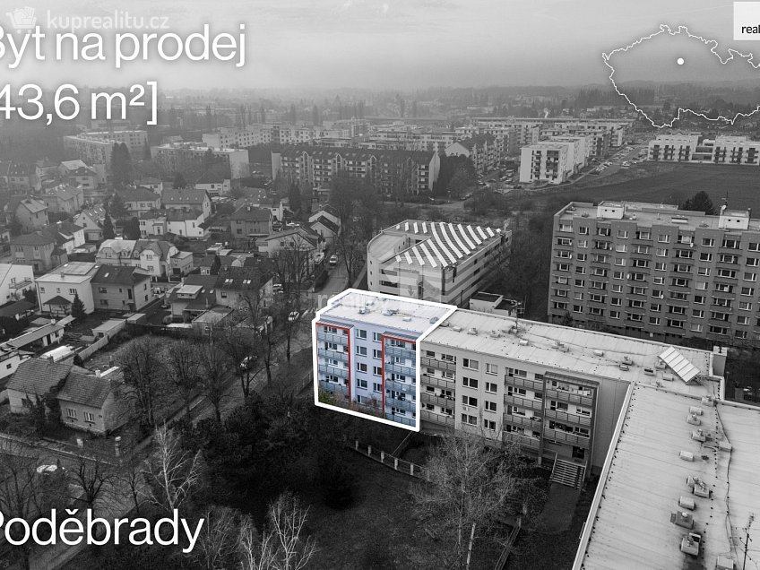 Prodej bytu 1+1 44 m^2 Kunštátská, Poděbrady 